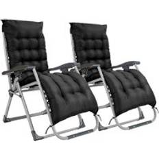 Smart Living Gravity Reclining Chair with Cushion and Pillow Black