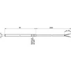 Enda Temperatursensor K1-PT100-S-6x50-2M-2L