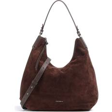 Ruskind - Unisex Håndtasker Coccinelle Rebekka Suede Hobo Bag - Mørkebrun
