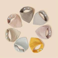 Baby Bibs 7 Pack Solid Colors Set