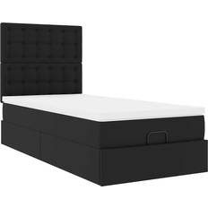 vidaXL Ottoman Black Sengeramme 80x203cm