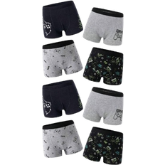 Shein Young Boy Retro Video Game Printed Cotton Brief - 8pcs