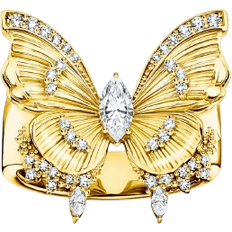 Thomas Sabo Cocktail Butterfly Paradise Ring - Gold/Transparent
