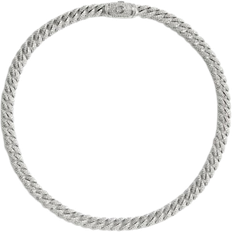 Cernucci Iced Cuban Link Chain 8mm - Silver/Transparent