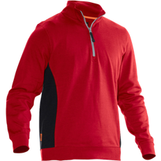 Jobman Half Zip Sweatshirt - Red