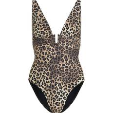 Brun Badedragter Hunkemöller Luxe Animalia Shaping Bathingsuit - Brown