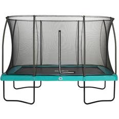 Salta Rectangular Trampoline 366 x 244 cm + Safety Net Comfort Green