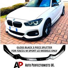 Bumpers Auto Perfectionists UK BMW 1 Series F20 F21 LCI Gloss Black Front Splitter Spoiler