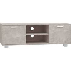 Sølv TV-borde vidaXL 342618 Concrete Grey TV-bord 120x35cm