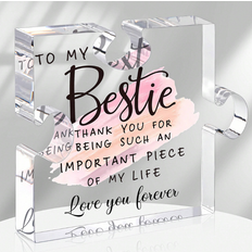 Shein Acrylic Puzzle, Gift for Sisters - Desk Decorations, Centerpieces, Office Accessories - Beautiful Keepsake for Best Friends, Women, Birthday, Thanksgiving, Christmas and More Transparent Decorative Item