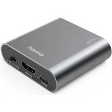 Hama HDMI Audio Extractor AE90 3.5-mm Silver