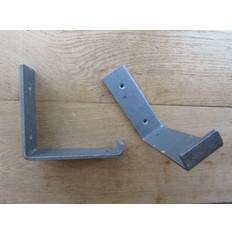 Angle Brackets on Black Friday sale Ironmongery World Lipped J Utility Shelf Bracket Antique Iron 6 Pair