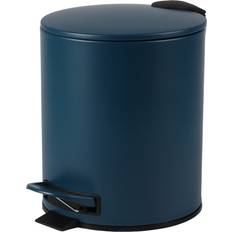 Blue Pedal Bins Urban Living Bathroom Pedal Bin Metal Dark Blue 5L
