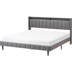 180cm - 200cm Frame Beds Beliani Super King Size 6ft with Storage Headboard Frame Bed