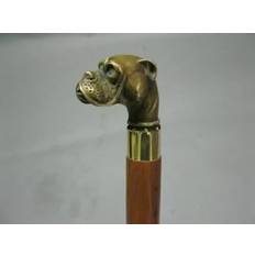 Crutches & Canes Handmade Vintage Brass Dog Head Handle