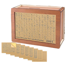 Durable Wooden Money Box With Reusable