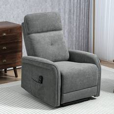 Massagestol Med Fjärrkontroll Och Sidoficka Grå