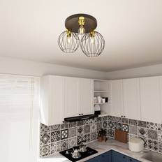 Nest Lamper Nest 3PREM Sort Guld Loftslampe Ø24 cm E27 Loftplafond