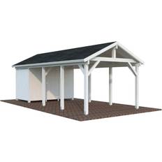 Palmako Carport Med Skur 23.1 M² Hvid (Areal )