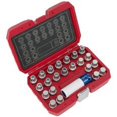 Lug Wrenches Sealey SX210 Locking Wheel Nut Key Set 23pc
