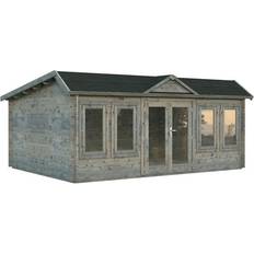 Store hytter Palmako Hytte Claudia Pent Gråtrykimprægneret 19.4 m² (Areal )