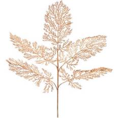 Rose Gold Glitter Foliage Stem L60 cm