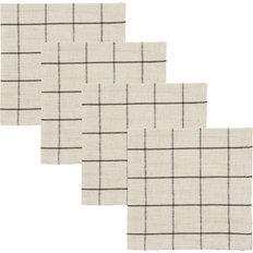 Ternede Duge & Stofservietter House Doctor Join 40x40 cm 4-pak Sort Off White Stofserviet Sort (101.6x101.6cm)