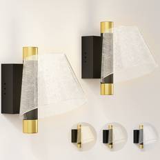 Gold Wall Lamps Homcom Led Lamp 2 Pack Gold Tone Wall light