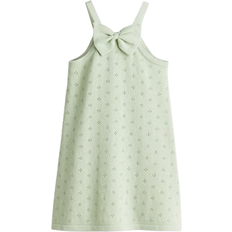 H&M Pointelle Knit Cotton Dress - Light Green (1288671003)