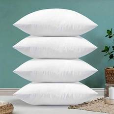 Ropa de Cama Shein 2 Packs Soft Peach Skin Polyester Festive White Throw Pillow Covers | Three Sizes, Machine Washable, Hidden Zipper, Perfect For Outdoor Patio, Garden, Balcony And Indoor Sofa Decor - Pillow Insert Not Included Pillow Case White (30x50cm)