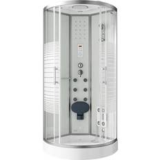 Home Deluxe Cabina Doccia Con Cascata E Massaggio Schiena 90 x 90 cm White Pearl 900x900x2200mm