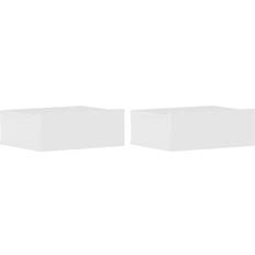 vidaXL 800319 High Gloss White Bedside Table 30x40cm 2pcs