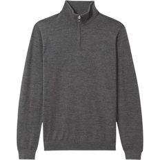 Reiss Blackhall Merino Wool Half Zip Jumper - Derby Grey Marl