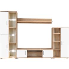 vidaXL 246030 Sonoma Oak/White TV Bench 260x180cm