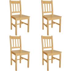 vidaXL 241515 Natural Köksstol 86cm 4st
