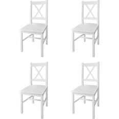 vidaXL 241511 White Köksstol 86cm 4st