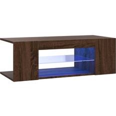 vidaXL Cabinet Led Light Brown Oak TV-bänk 90x30cm
