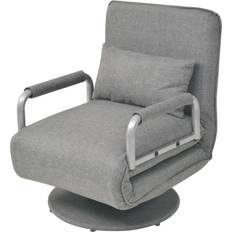Justerbara sitsar Fåtöljer vidaXL Swivel Light Grey Fåtölj 80cm