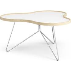 Swedese Bord Swedese Flower 45 White/Oak/Chrome Soffbord 84x90cm
