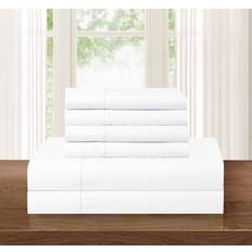 Elegant Comfort Luxury Soft Bed Sheet White (259.1x228.6cm)