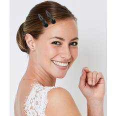 50 Metal Snap Hair Clips Black