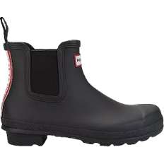 Hunter Original Chelsea Tri Colour Logo Backstrap - Black