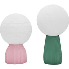 3D Bordslampor Saturnus Måne USB 3 Färger 10 Ljusnivåer