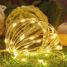 Yellow String Lights ExtraStar 3000K Powered Fairy Outdoor Garden 1000 x 1 x 1 cm String Light