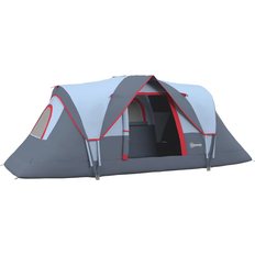 OutSunny 5-6 People Tunnel Tent - Grey