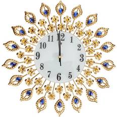 Iron Wall Clocks HG Iron European Flowershaped Wallmounted Wall Clock
