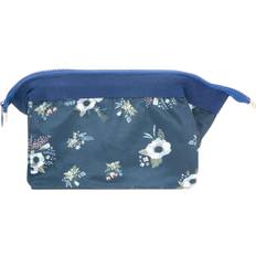 Blue Cosmetic Bags Envie Fashionable Waterproof Portable Cosmetic Bag - Blue Flower