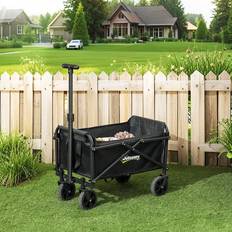 Folding trolley cart heavy duty OutSunny 41L Heavy Duty Folding Trolley Cart Black