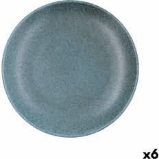 Dinner Plates Bidasoa Hydrozero Blue Ceramic Flat 25 cm Set of 6 Dinner Plate