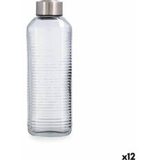 Transparent Water Bottles Quid Velvet Transparent Glass 1L 12-Pack Water Bottle